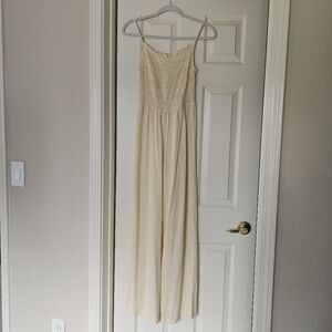 H&M Women Cream Jumpsuit Size Small